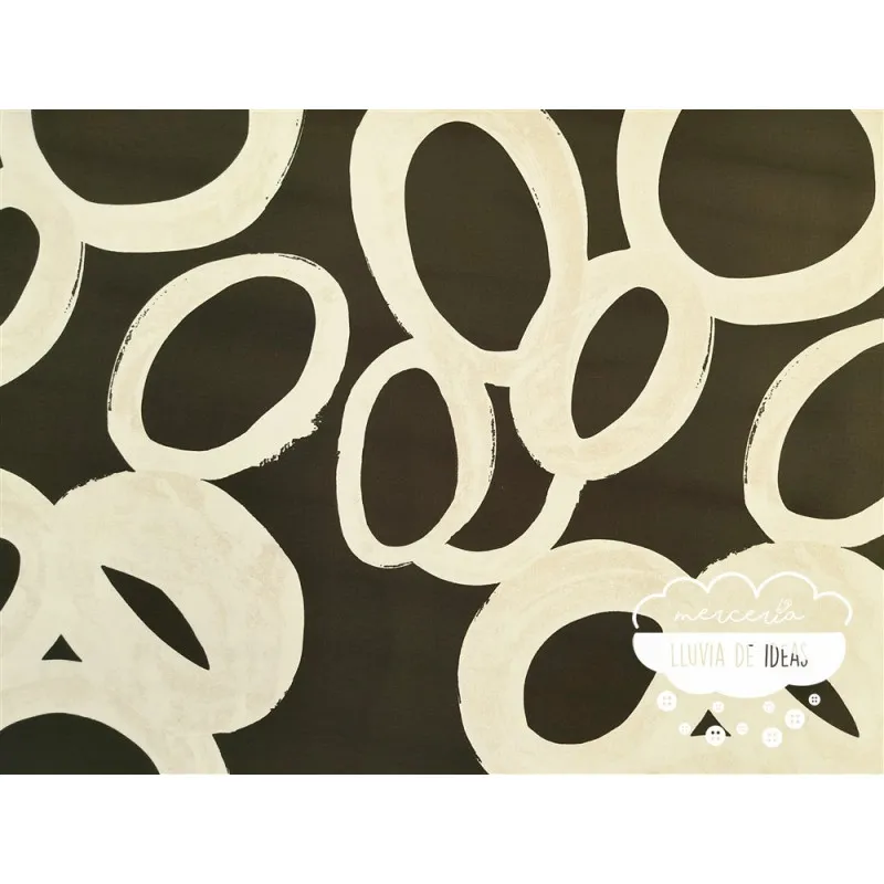 Crêpe estampado Círculos