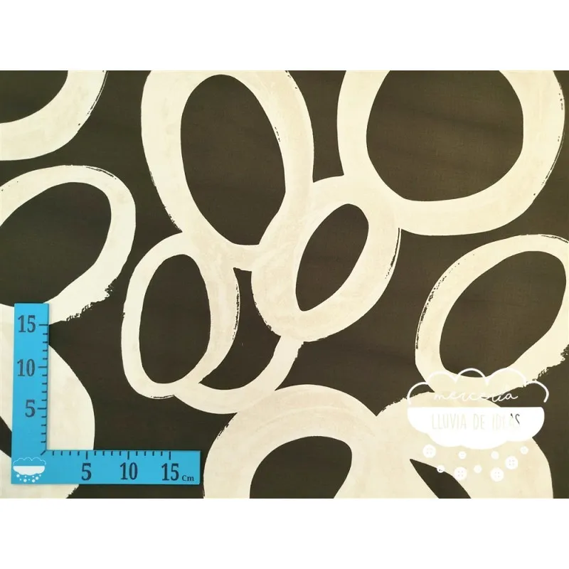 Crêpe estampado Círculos