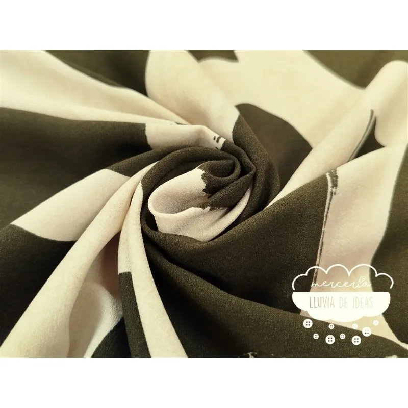 Crêpe estampado Círculos