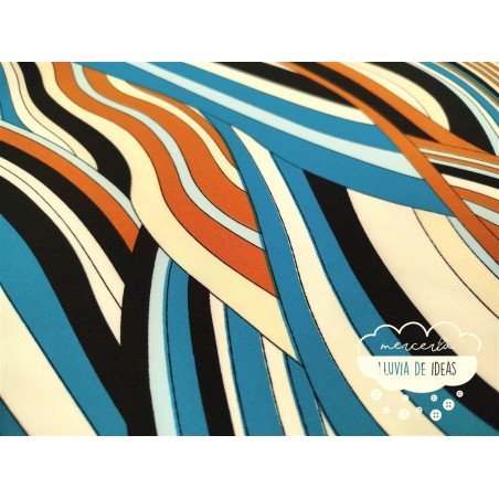 Viscosa elástica estampada Nines