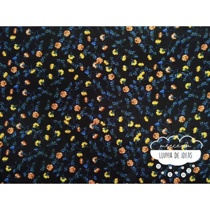 Raso estampado Flores silvestres