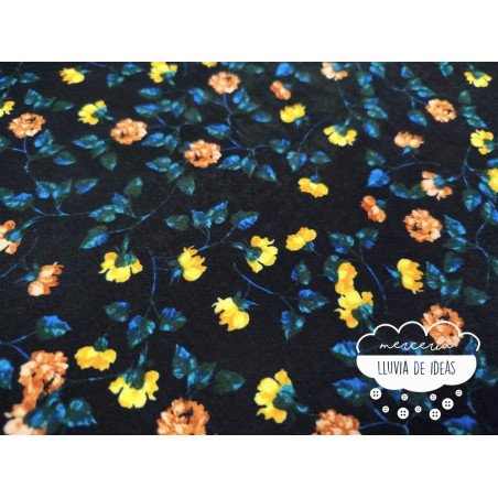 Raso estampado Flores silvestres