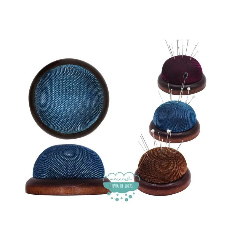 Alfiletero o acerico de madera