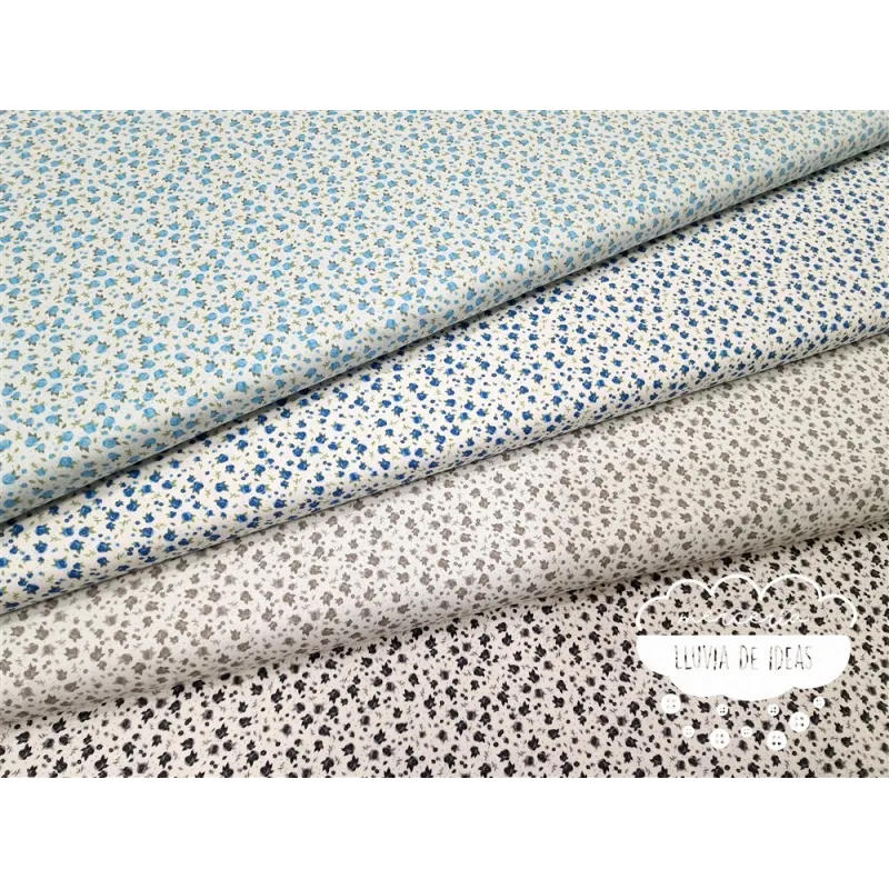 Algodón Flores Rosas mini