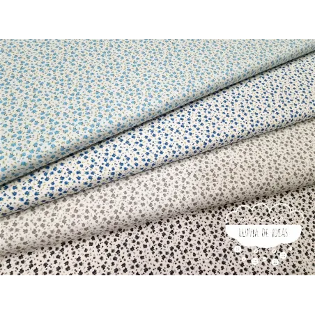 Algodón Flores Rosas mini