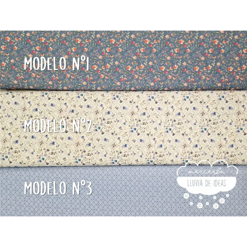 Algodón estampado Royalty azul