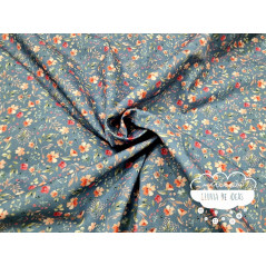 Algodón estampado Royalty azul