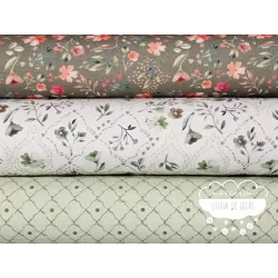 Algodón estampado Royalty verde