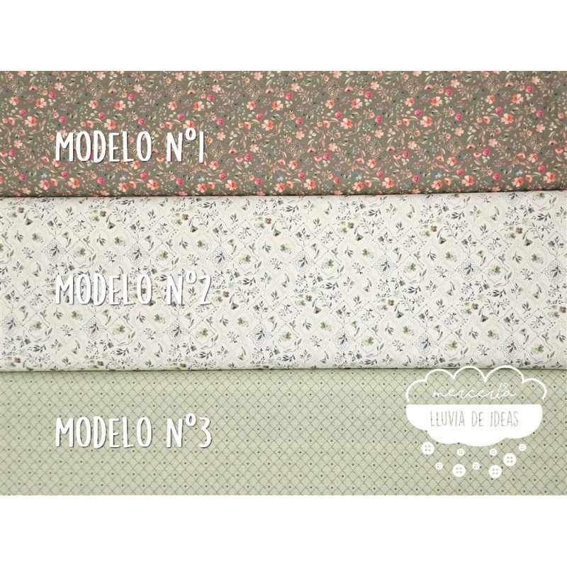 Algodón estampado Royalty verde