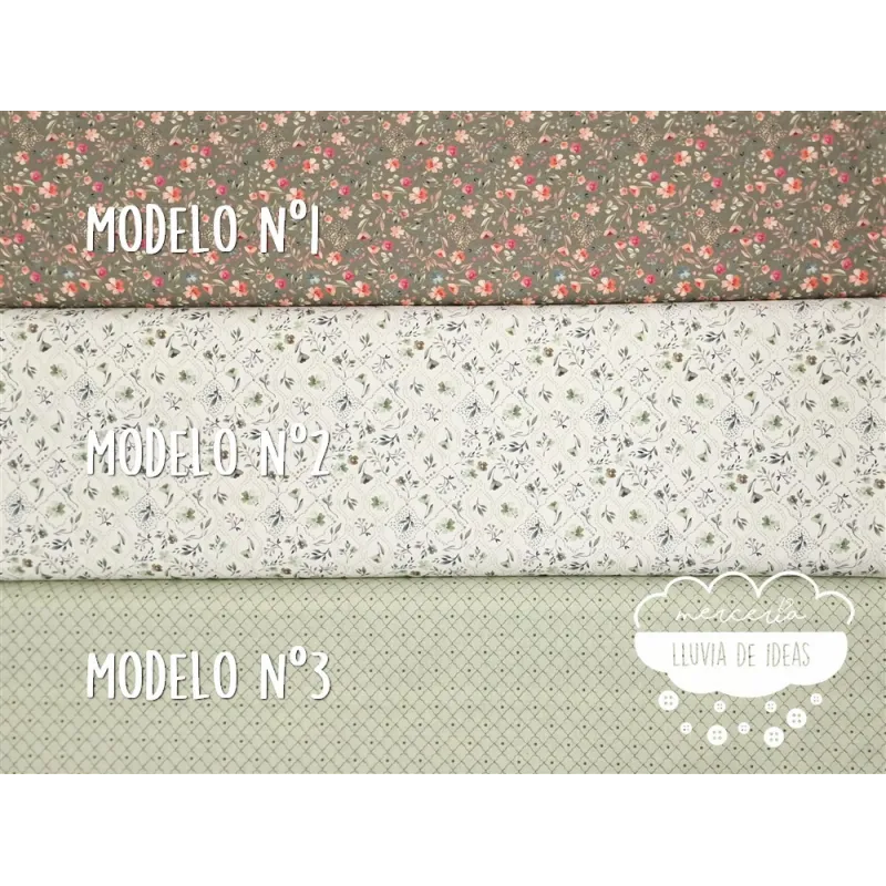 Algodón estampado Royalty verde