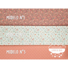 Algodón estampado Royalty coral