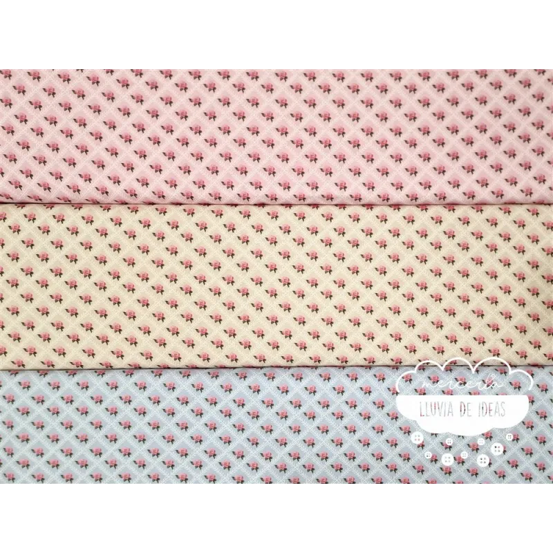 Algodón estampado Rosal