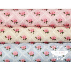 Algodón estampado Rosal