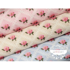 Algodón estampado Rosal