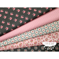 Algodón estampado Romantic rosa