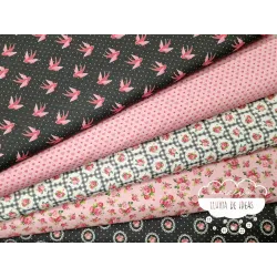 Algodón estampado Romantic rosa