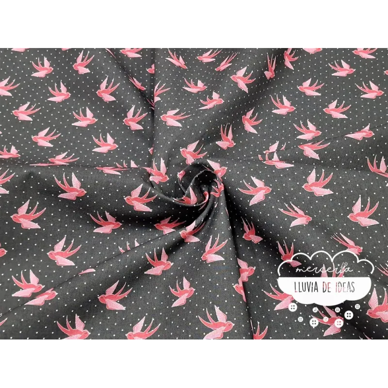 Algodón estampado Romantic rosa