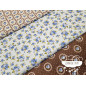 Algodón estampado Romantic azul