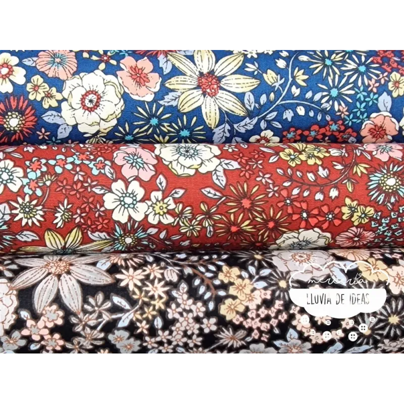 Algodón Flores Autumn 2