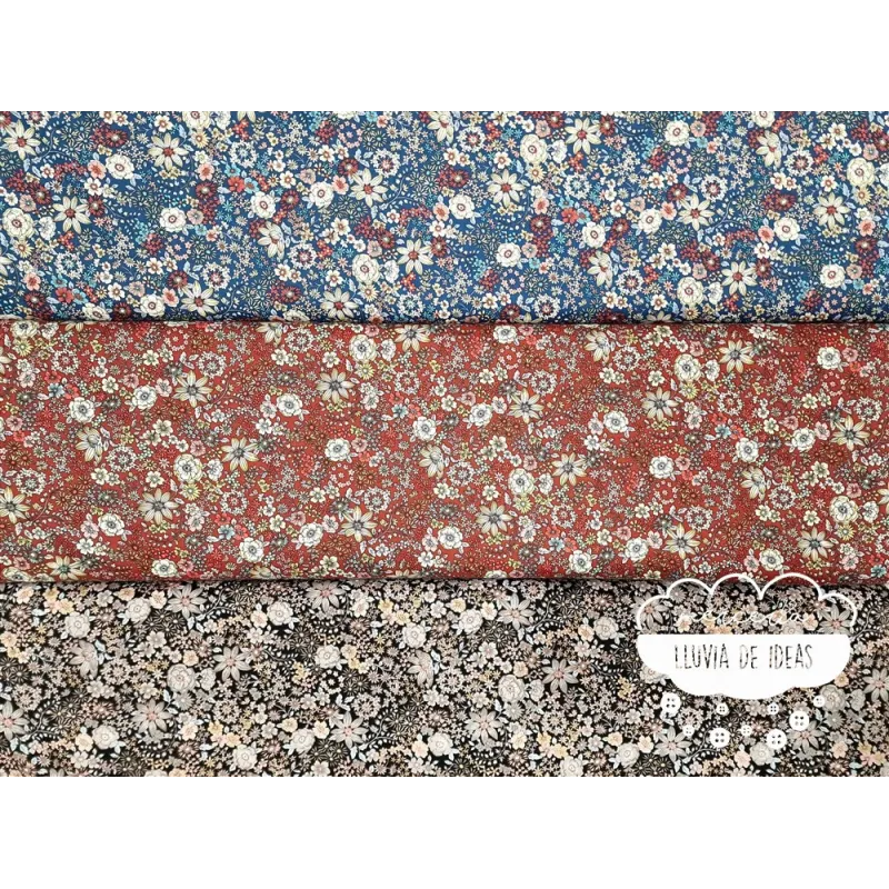 Algodón Flores Autumn 2