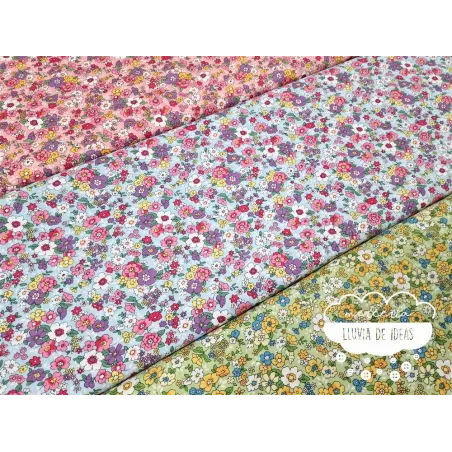 Algodón Flores tipo Liberty Spring 3