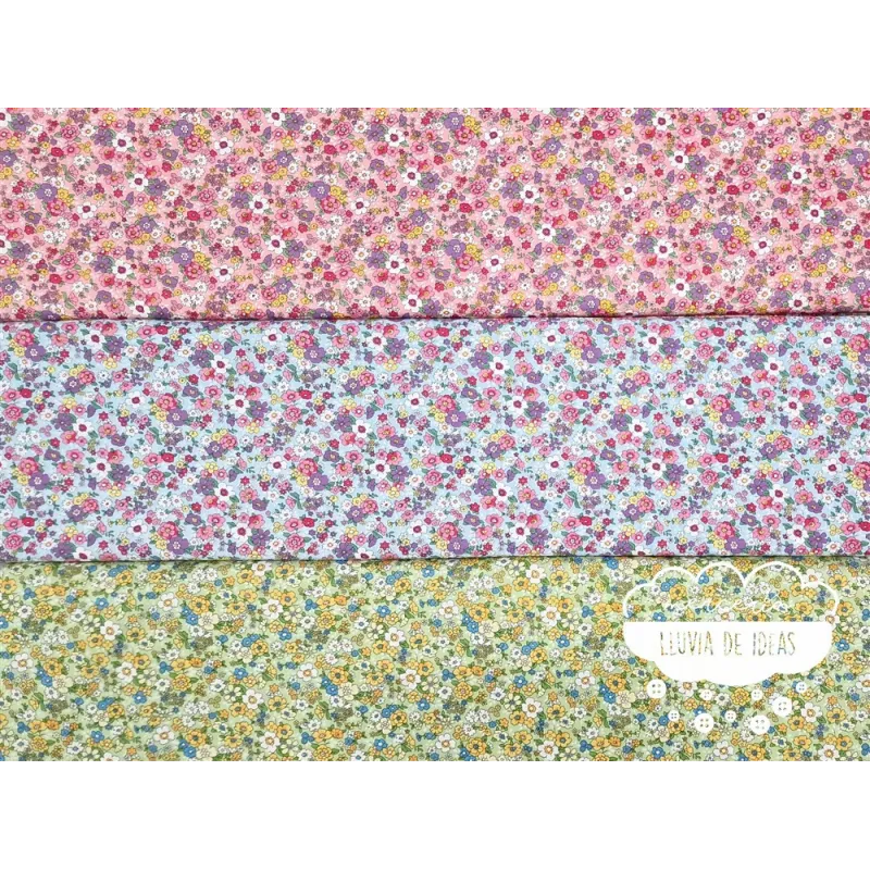 Algodón Flores tipo Liberty Spring 3