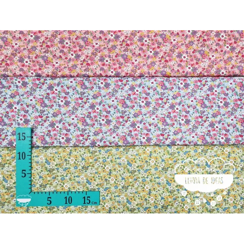 Algodón Flores tipo Liberty Spring 3
