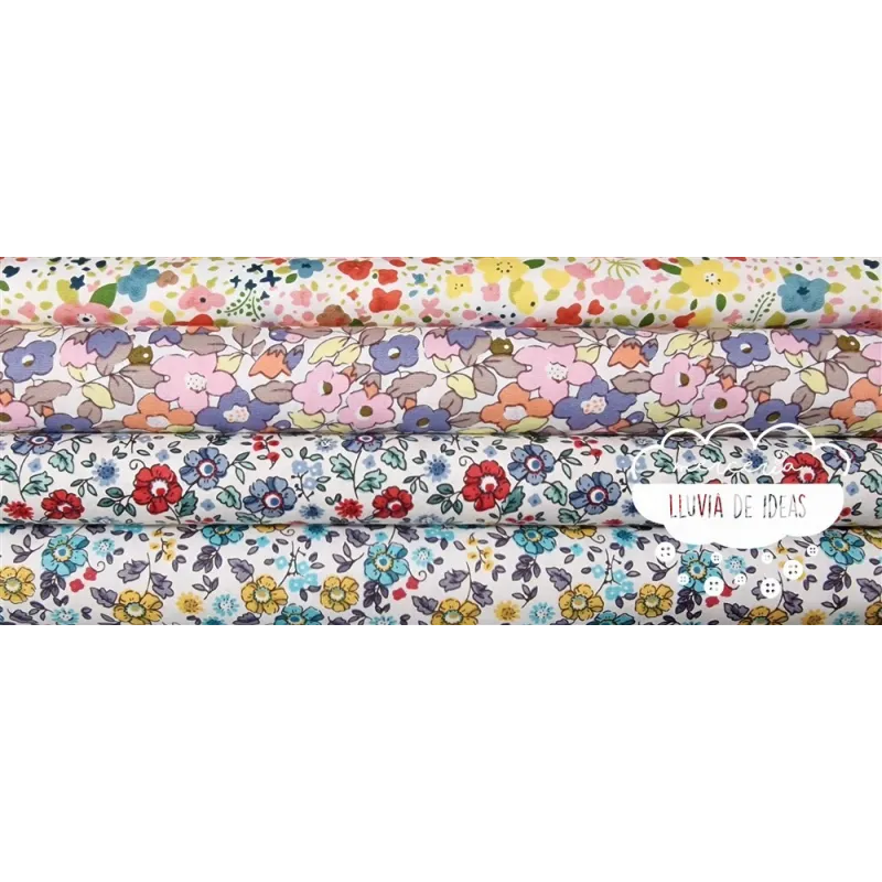 Algodón Flores tipo Liberty Spring 5