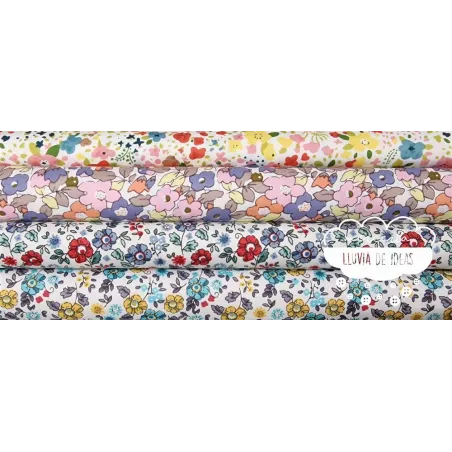 Algodón Flores tipo Liberty Spring 5
