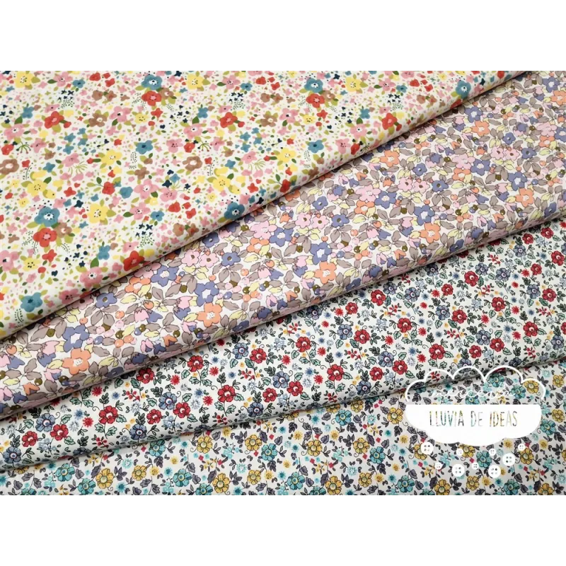 Algodón Flores tipo Liberty Spring 5