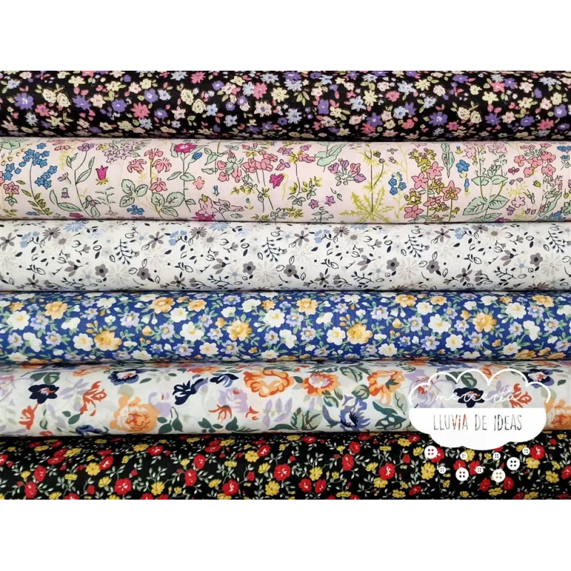 Algodón Flores tipo Liberty Spring 6