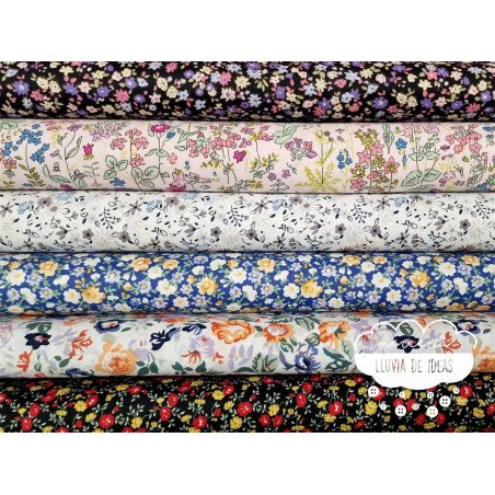 Algodón Flores tipo Liberty Spring 6