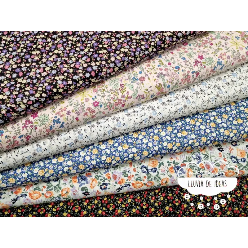Algodón Flores tipo Liberty Spring 6