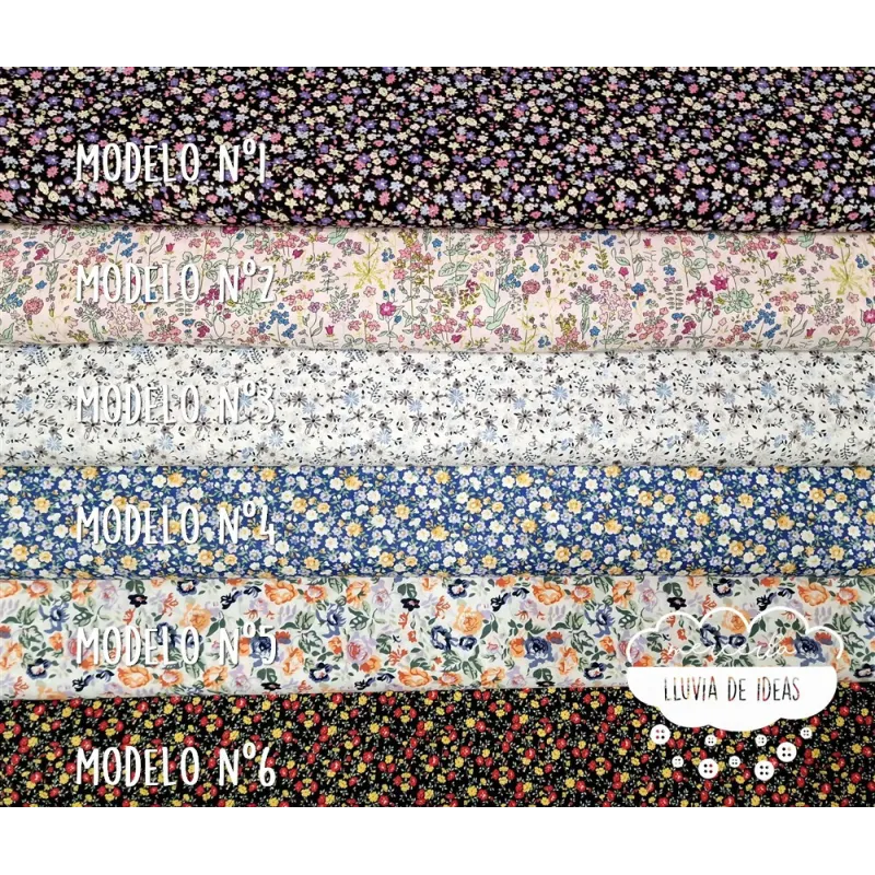 Algodón Flores tipo Liberty Spring 6