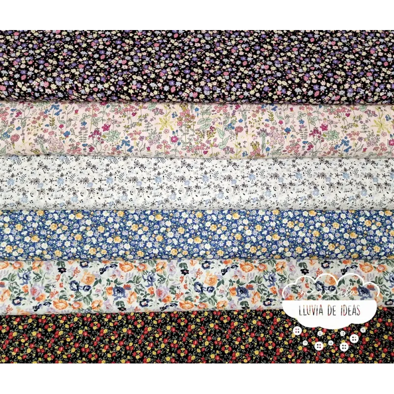 Algodón Flores tipo Liberty Spring 6