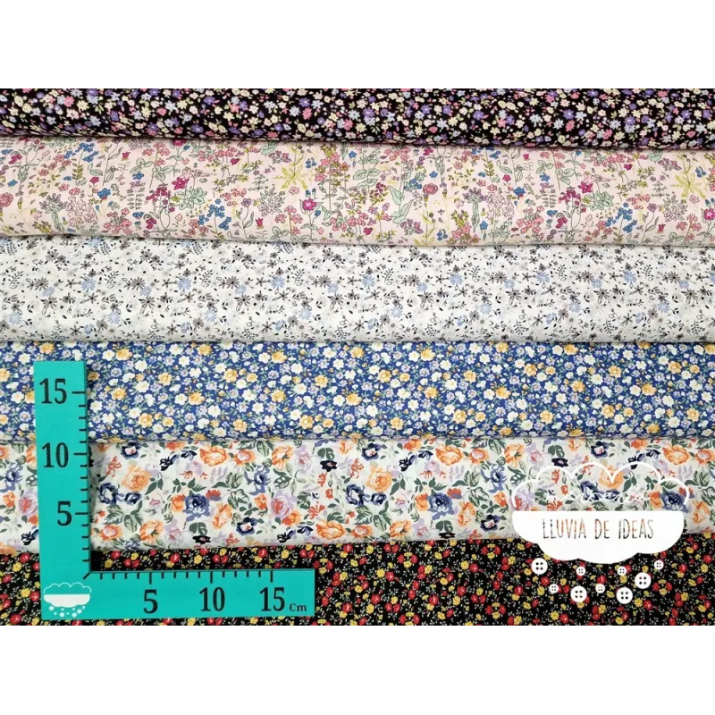 Algodón Flores tipo Liberty Spring 6