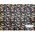 Algodón 3D Gallinas