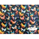 Algodón 3D Gallinas