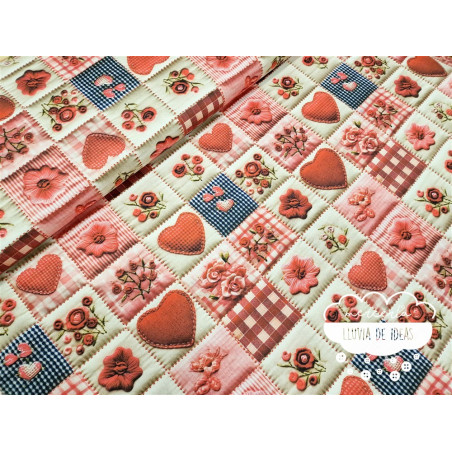 Algodón 3D Patchwork acolchado