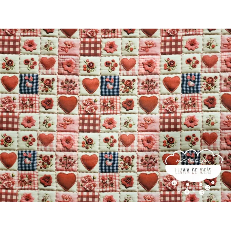 Algodón 3D Patchwork acolchado