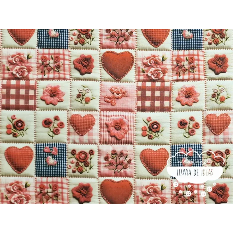 Algodón 3D Patchwork acolchado