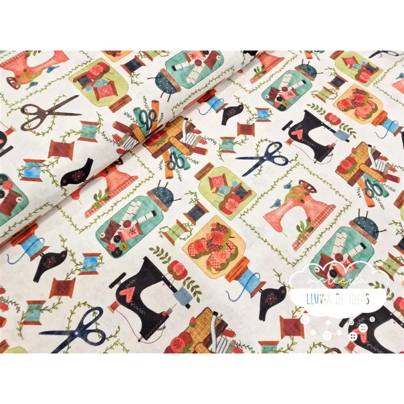 Algodón estampado Costura