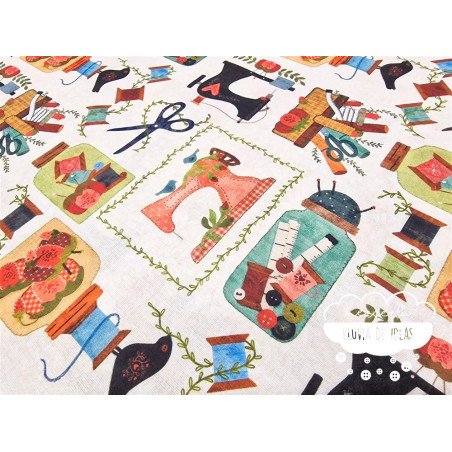 Algodón estampado Costura