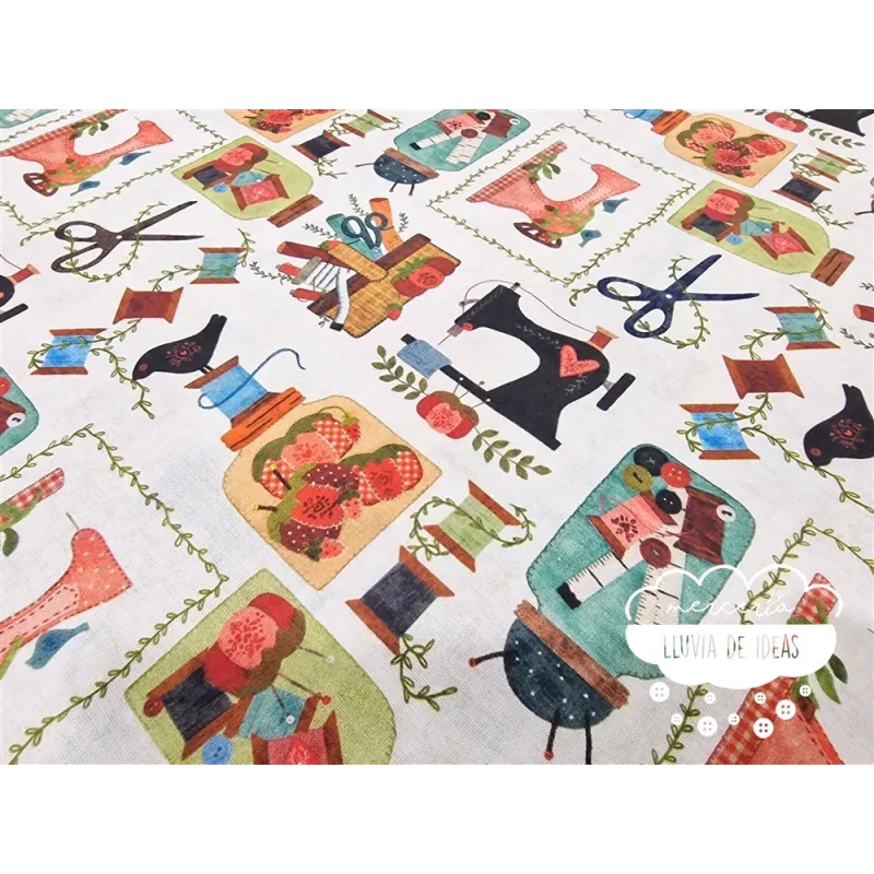 Algodón estampado Costura