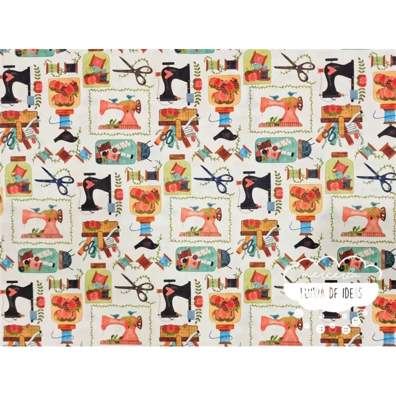 Algodón estampado Costura