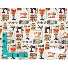 Algodón estampado Costura