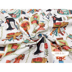 Algodón estampado Costura