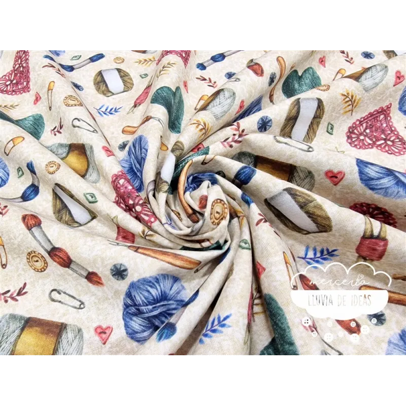 Algodón estampado Tricot