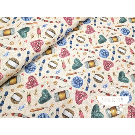 Algodón estampado Tricot