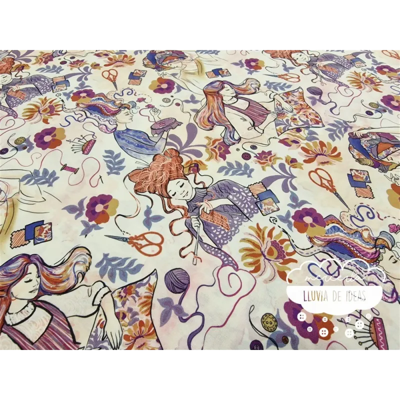 Algodón estampado Knit & Sew Dreams
